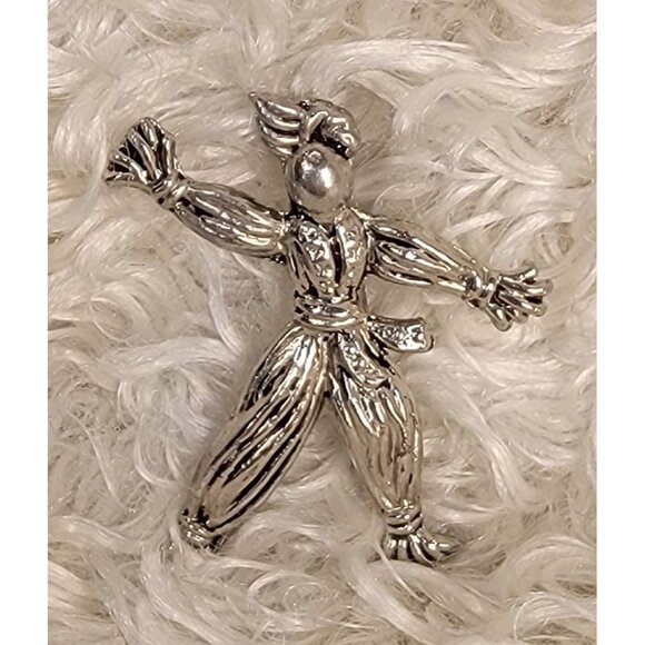 Vintage 1950's Ragdoll Brooch, silver plated - Picture 9 of 14
